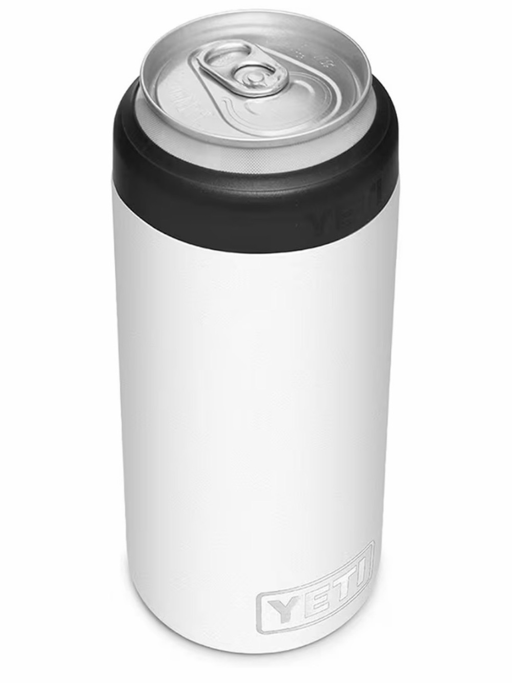 Yeti White Can Insulator with Black Gasket